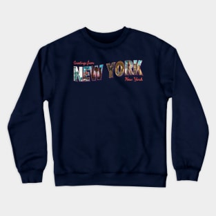 Greetings from New York City in New York vintage style retro souvenir Crewneck Sweatshirt